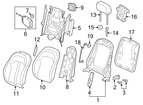 2024 Audi Q8 e-tron Front Seat Components