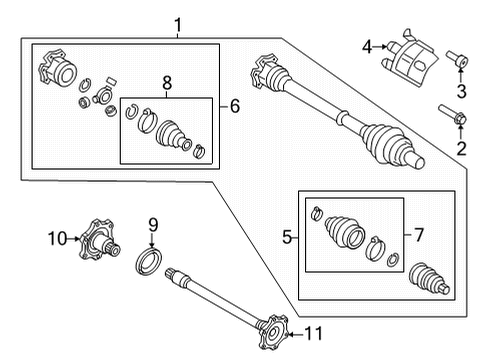 2019 Audi SQ5 Drive Axles - Front