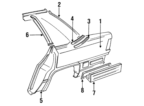 1991 Audi 100 Quattro Quarter Panel & Components