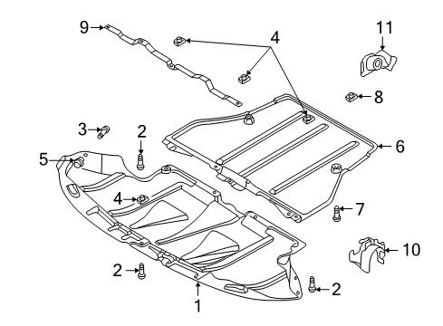 1996 Audi A4 Splash Shields