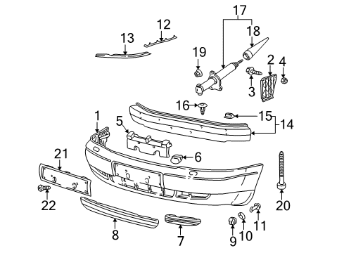 1997 Audi A8 Front Bumper