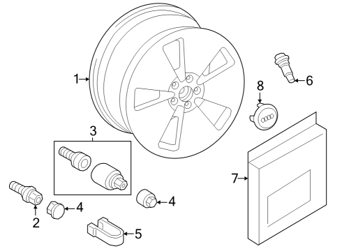 2024 Audi Q8 e-tron Sportback Wheels Diagram 1