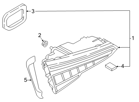 2021 Audi S4 Backup Lamps