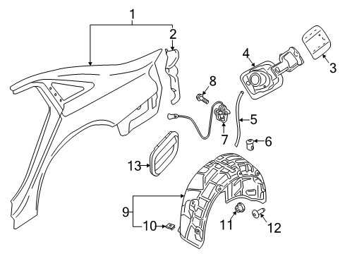 2021 Audi S4 Quarter Panel & Components