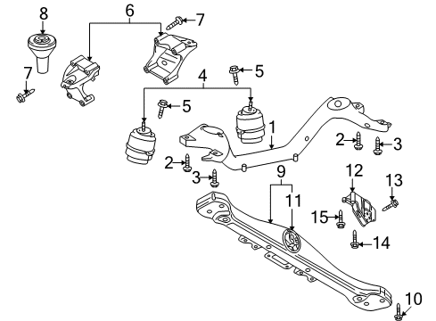 2010 Audi Q7 Engine & Trans Mounting