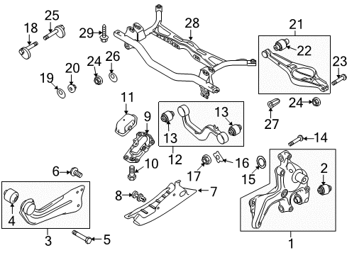 2008 Audi TT Quattro Rear Suspension Components, Lower Control Arm, Upper Control Arm, Ride Control, Stabilizer Bar