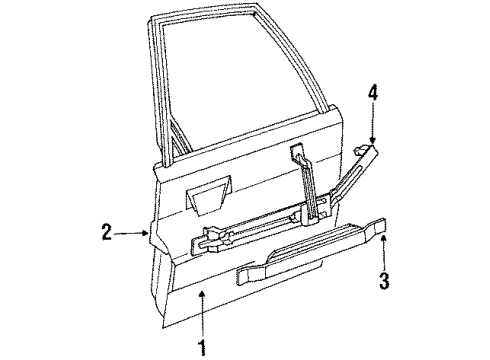 1992 Audi V8 Quattro Rear Door