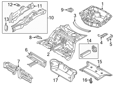 2015 Audi S8 Rear Body - Floor & Rails