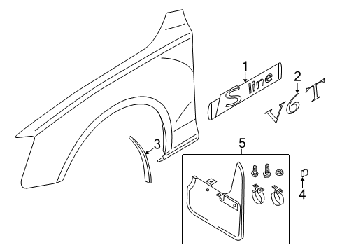 2014 Audi A4 Exterior Trim - Fender