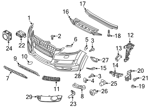 2013 Audi Q7 Front Bumper