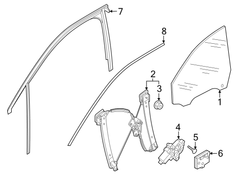 2024 Audi Q8 e-tron Glass - Front Door