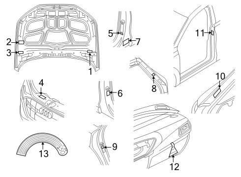 2022 Audi e-tron Quattro Information Labels