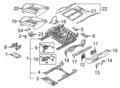 2022 Audi A6 allroad Front Seat Components