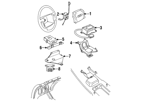 1995 Audi S6 Air Bag Components