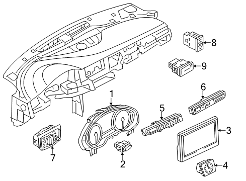 2015 Audi S8 Cluster & Switches, Instrument Panel