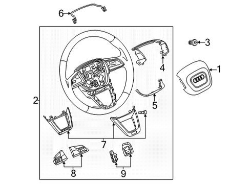 2021 Audi S4 Steering Column & Wheel, Steering Gear & Linkage