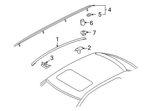 2007 Audi A3 Quattro Exterior Trim - Roof