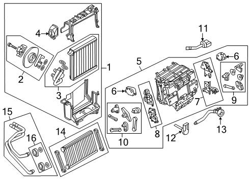 2014 Audi A6 A/C Evaporator & Heater Components