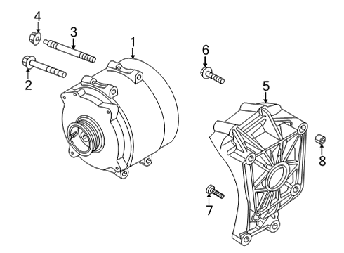 2022 Audi RS Q8 Alternator Diagram for 4N0-903-028-T