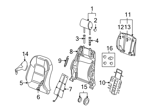 2007 Audi A3 Quattro Front Seat Components