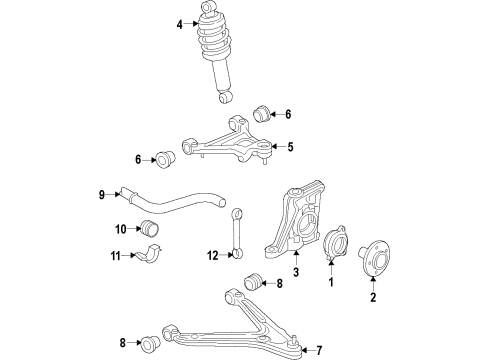 2015 Audi R8 Front Suspension Components, Lower Control Arm, Upper Control Arm, Stabilizer Bar