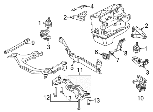 2008 Audi A4 Engine & Trans Mounting