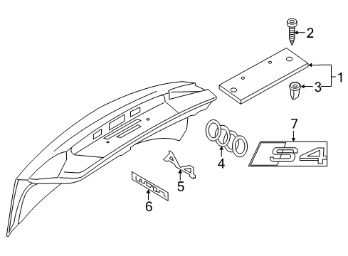 2021 Audi S4 Exterior Trim - Trunk