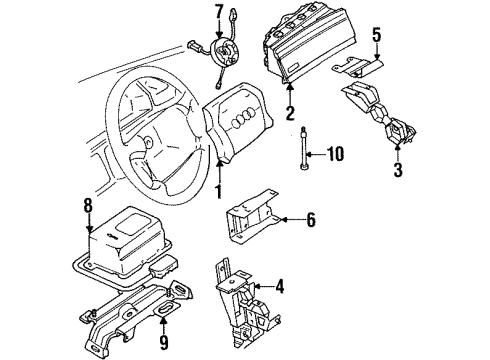 1998 Audi Cabriolet Air Bag Components