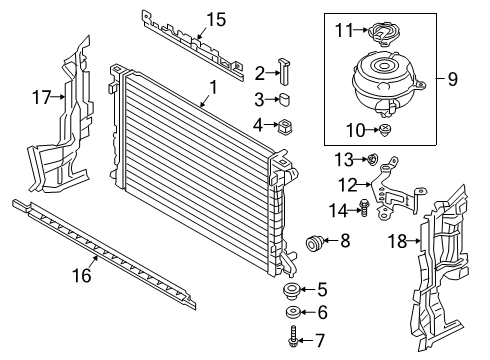 2020 Audi A6 Quattro Radiator & Components