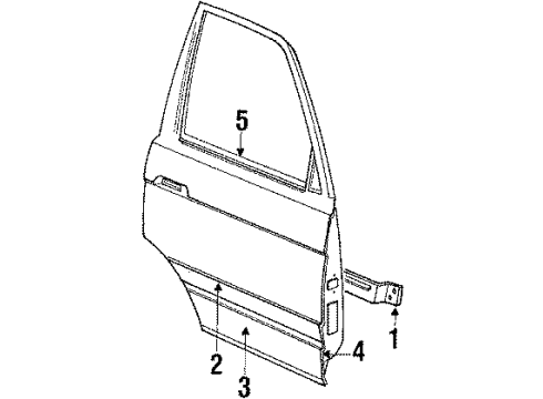 1991 Audi 100 Quattro Rear Door