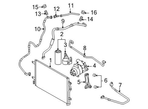 2006 Audi S4 A/C Condenser, Compressor & Lines