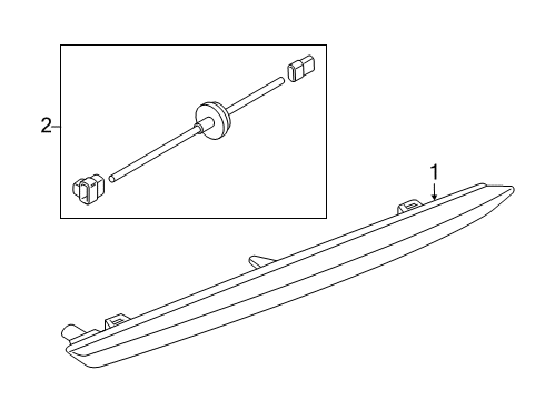 2023 Audi RS Q8 High Mount Lamps