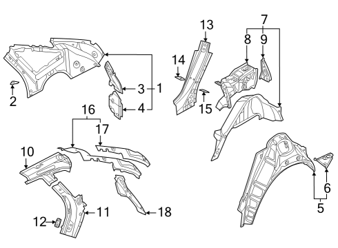 2022 Audi Q5 Inner Structure - Quarter Panel