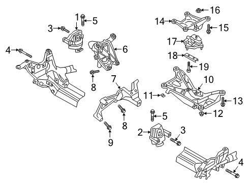 2022 Audi S6 Engine & Trans Mounting