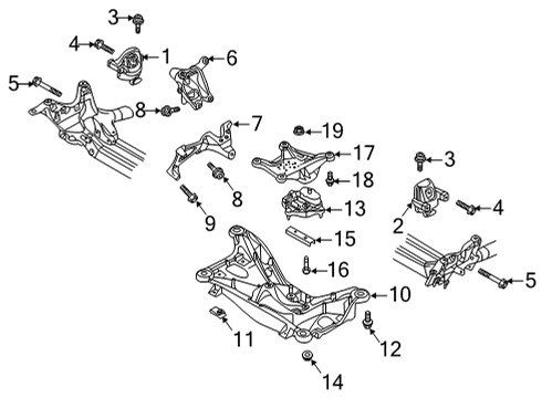 2022 Audi A6 allroad Engine & Trans Mounting