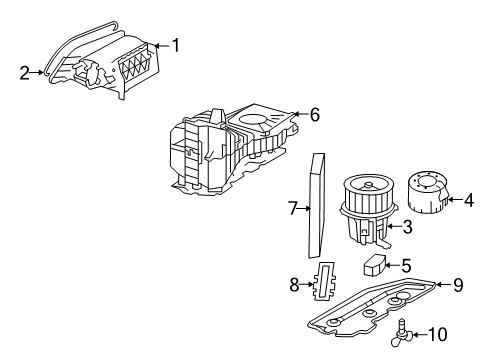 2010 Audi S5 Blower Motor & Fan