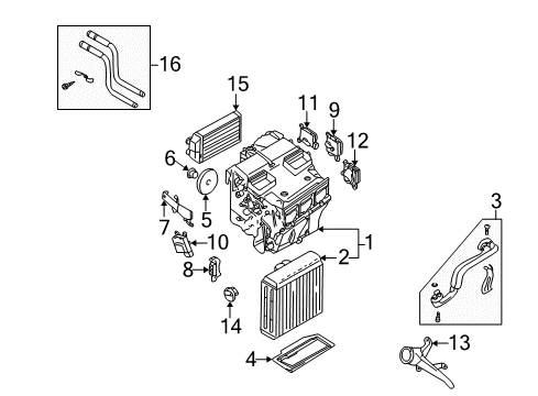 2005 Audi Allroad Quattro A/C Evaporator & Heater Components