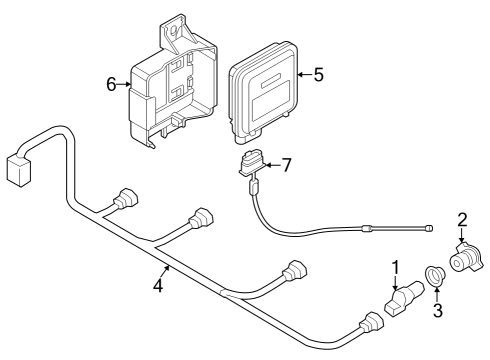 2017 Audi A4 Electrical Components - Rear Bumper