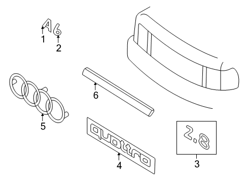 1998 Audi A6 Quattro Exterior Trim - Trunk Lid