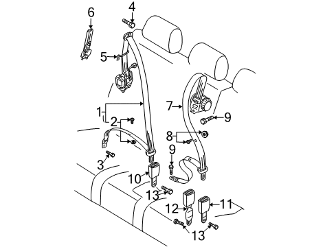 2009 Audi Q7 Seat Belt