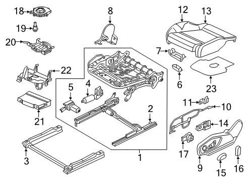 2021 Audi Q8 Front Seat Components