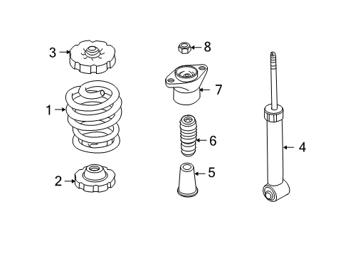 2007 Audi S4 Shocks & Components - Rear