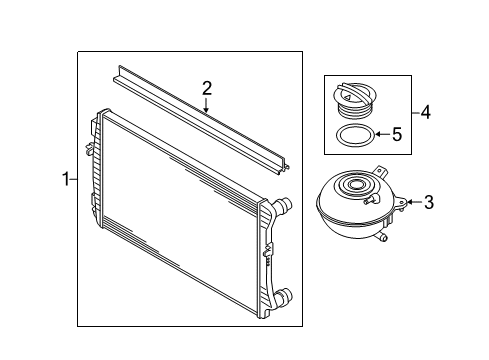 2015 Audi A3 Radiator & Components