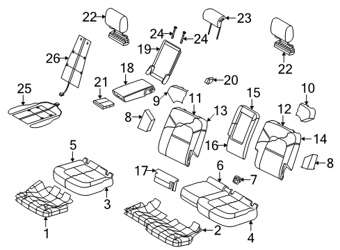 2013 Audi Q7 Second Row Seats