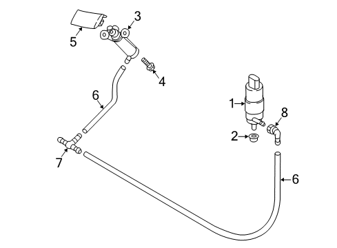 2016 Audi A3 Sportback e-tron Washer Components