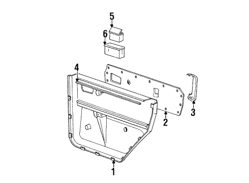 1988 Audi 5000 Rear Door Trim