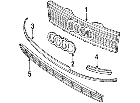 1992 Audi 80 Quattro Grille & Components