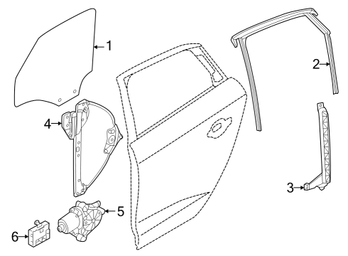 2023 Audi RS3 Glass - Rear Door