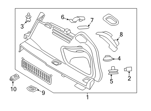 2017 Audi A4 Interior Trim - Rear Body Diagram 4