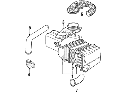 1989 Audi 200 Air Inlet